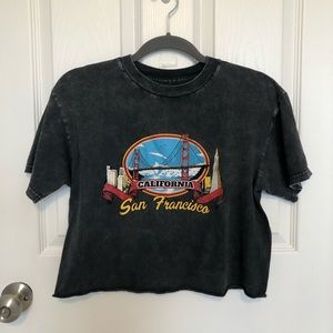 J Galt(Pacsun) Cropped Graphic T Shirt